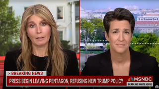 Rachel Maddow Applauds Pentagon Journalists for Refusing Trump’s Press Policies: ‘News Orgs Have Realized It’s Really Embarrassing to Cave’ | Video